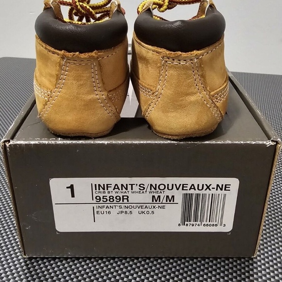 Timberland Kids Baby Crib Booties Shoes Nubuck Boots Size 1 US 9589R A62117 - Picture 4 of 7